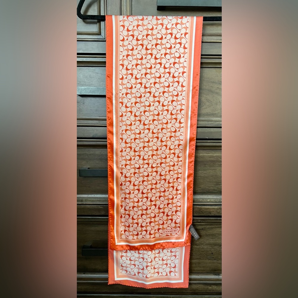 Coach Signature Logo Silk Scarf